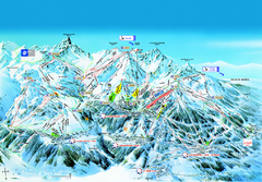 Les 3 Vallées Courchevel Detail Ski Trail Map