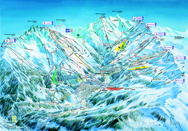 Les 3 Vallées Méribel Ski Trail Map