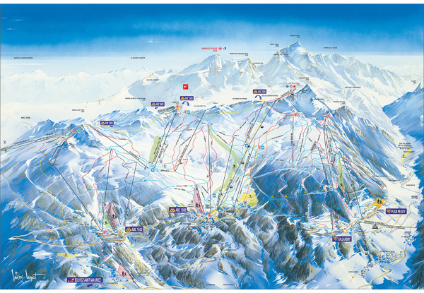 Les Arcs Trail Map