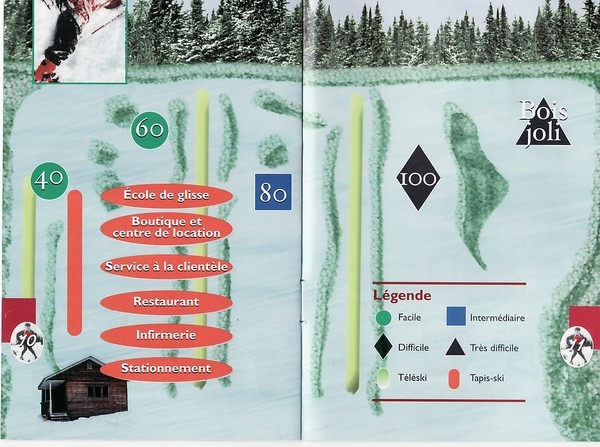 Les Cotes 40/80 Ski Trail Map