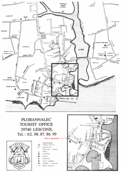 Lesconil City Map