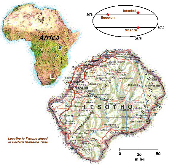 Lesotho Map