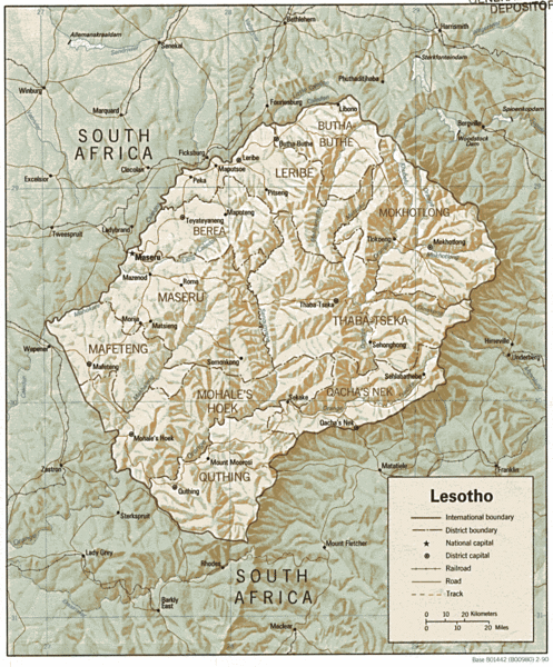 Lesotho Map