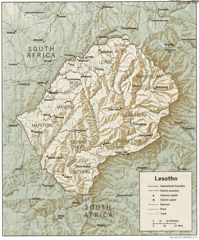 Lesotho Map Lesotho Map