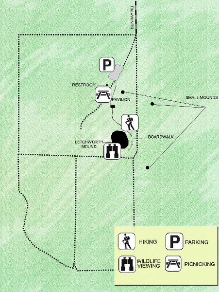 Letchworth-Love Mounds Map