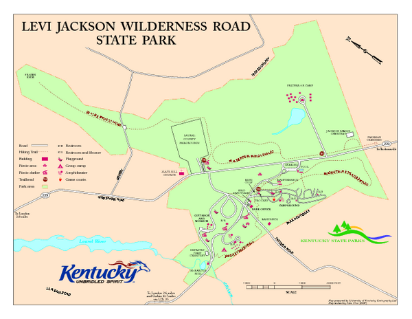 Levi Jackson Wilderness Road State Park Map