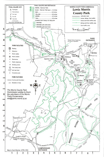 Lewis Morris Park Trail Map