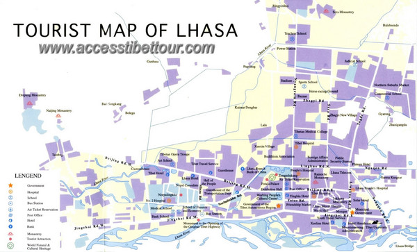 Lhasa City Map