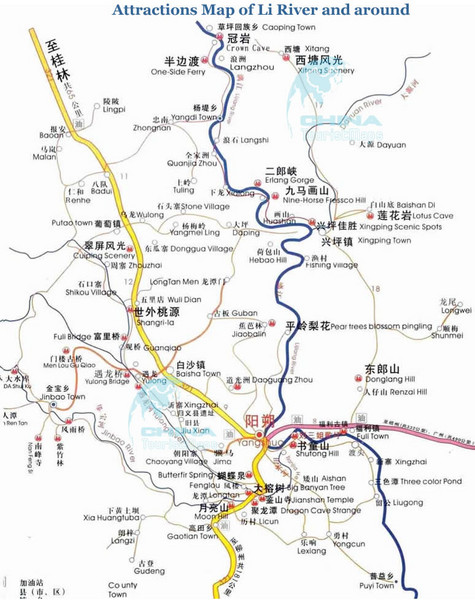 Li River Tourist Map