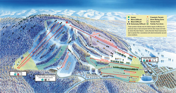 Liberty Mountain Ski Trail Map