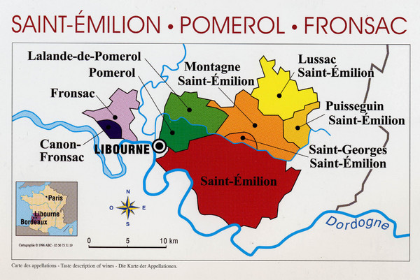 Libournais Region Wine District Map