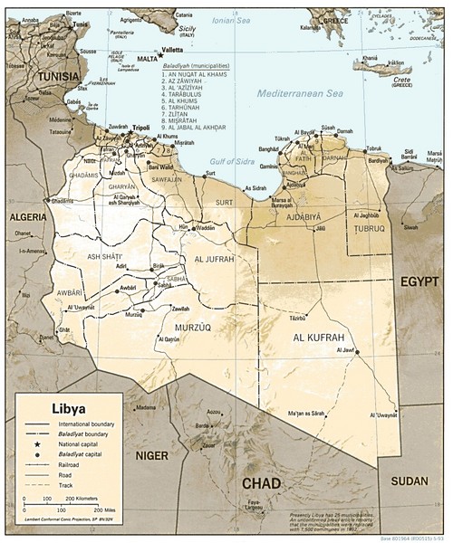 Libya Political Map