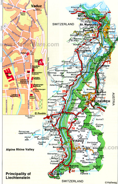 Liechtenstein Principality Map