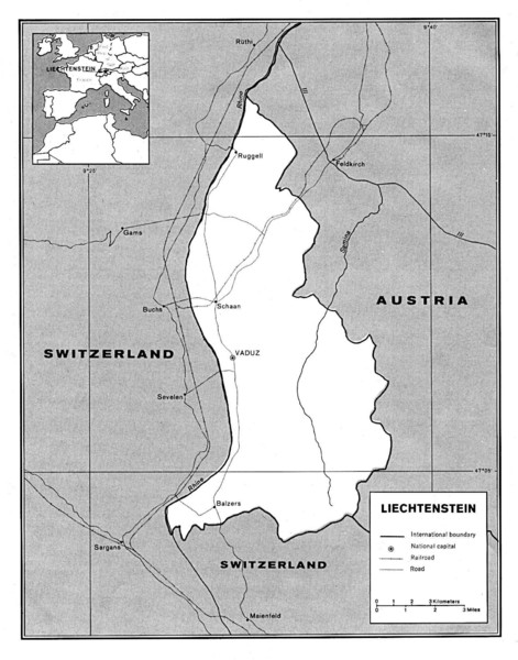 Liechtenstein Tourist Map - Liechtenstein • mappery