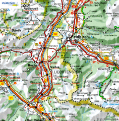 Liechtenstein road Map Liechtenstein road Map