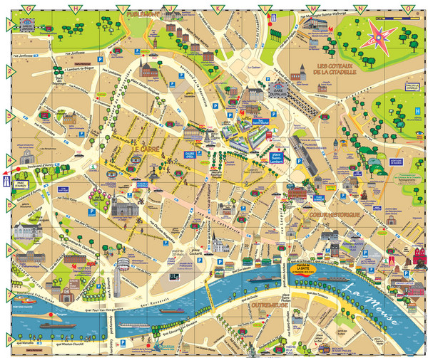 Liege City Center Map