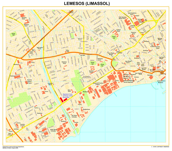 Limassol Town Map