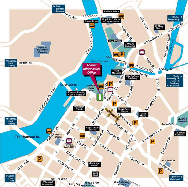 Limerick Tourist Map