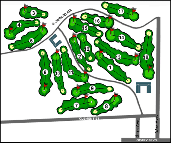 Lincoln Park Golf Course Map • mappery Lincoln Park Golf Course Map • mappery