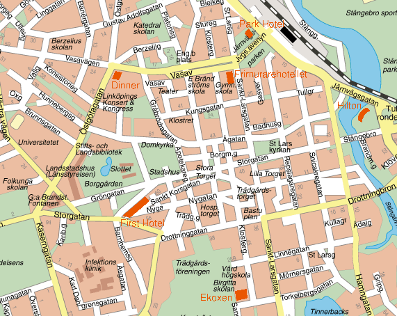 Linkoping City Center Map
