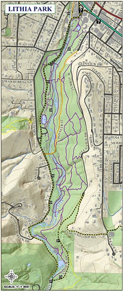 Lithia Park Trail Map