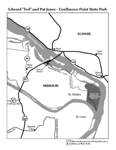 Locator Map for Jones-Confluence Point State Park