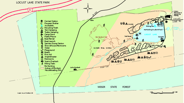 Locust Lake State Park map