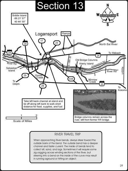 Logansport, IN Wabash River & Eel River Map