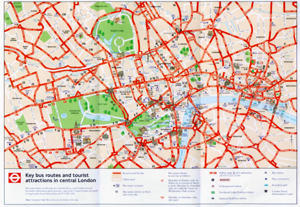 London Bus and Tourist Map