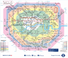 London, England Underground Map