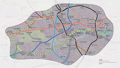 London Underground Zone 1 with Street Map
