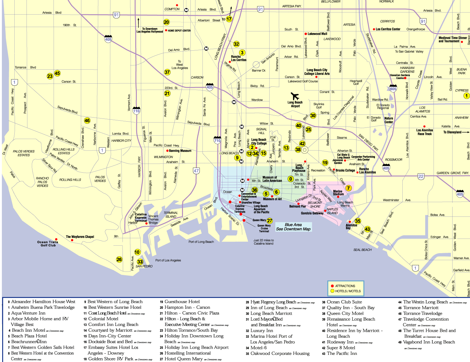 Long Beach California City Map Long Beach California Mappery