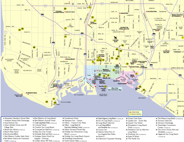 Long Beach, California City Map