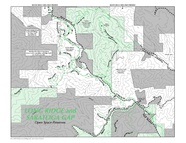 Long Ridge Open Space Preserve Map