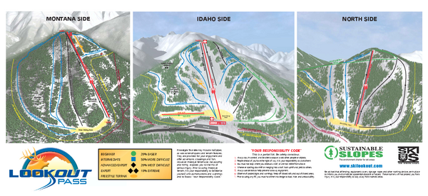 Lookout Pass Ski Trail Map