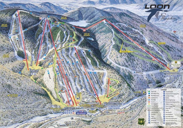 Loon Mountain Ski Trail Map