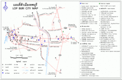 Lop Buri Thailand City Tourist Map