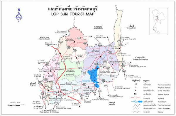 Lop Buri Thailand Tourist Map