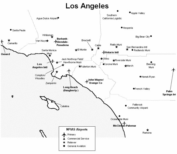 Los Angeles Airport Map