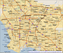 Los Angeles, California City Map