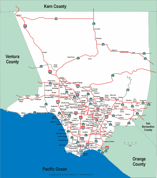 Los Angeles County Highway Map