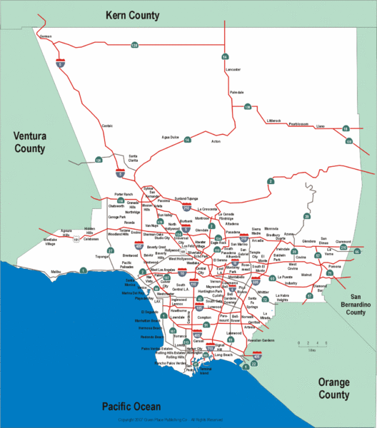 gigloqic: La And Orange County Map
