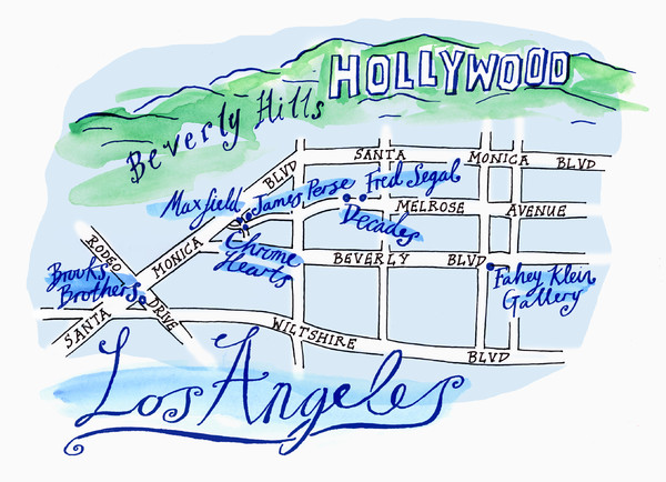 Los Angeles - hand drawn map