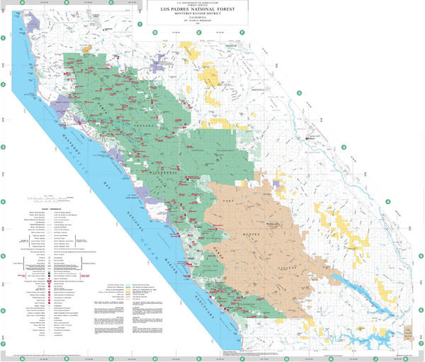 Los Padres National Forest Map Los Padres National Forest Map - North - Los Padres National Forest  California • Mappery