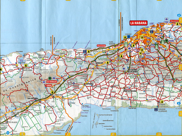 "Los Palacios - La Habana" Road Map