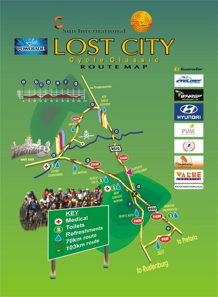 Lost City Cycle Classic Route Map