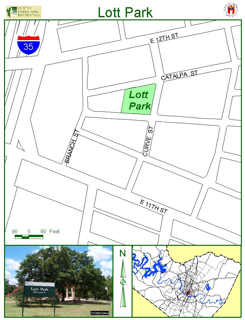 Lott Park Map 1108 Curve St Austin • mappery