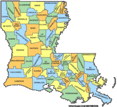 Louisiana Counties Map
