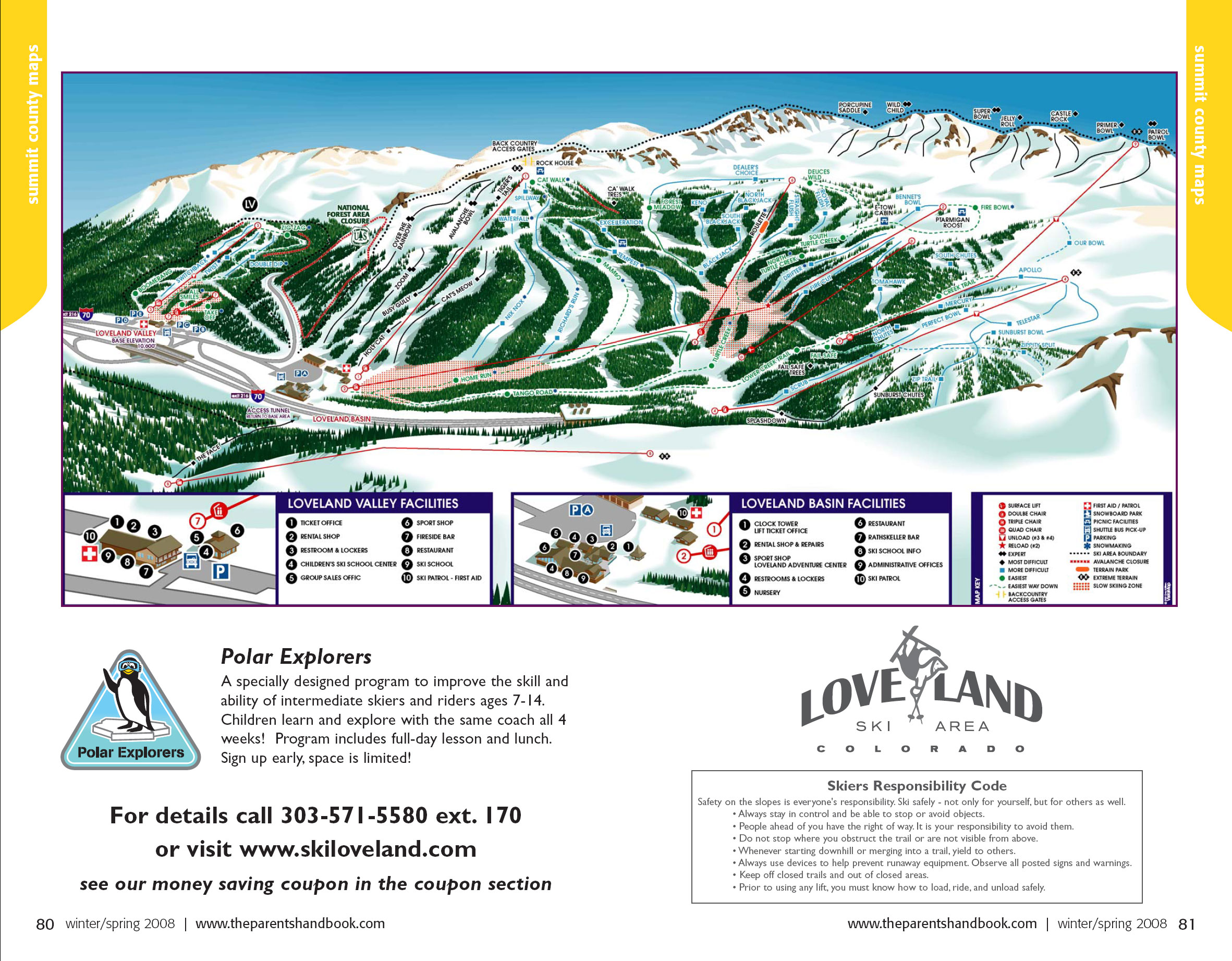 Loveland Trail Map - Loveland Basin Georgetown Colorada USA • mappery