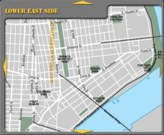 Lower Eastside New York City Hotel Map